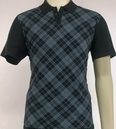 Mens short sleeve polo shirt with AOP