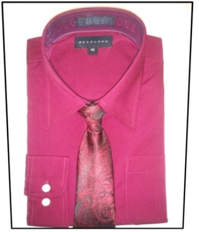 Mens long sleeve solid dyed  Tie shirt